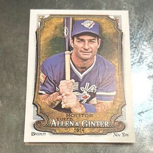 Topps Blue and White Accented Baseball Card